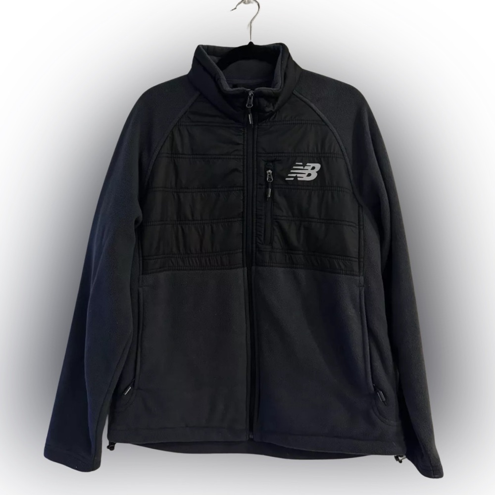 New Balance Black Performance Jacket with Quilted Design